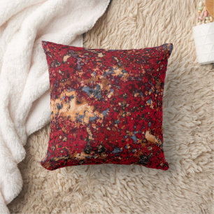 Coussin Émail tacheté de lave cramoisie en fusion