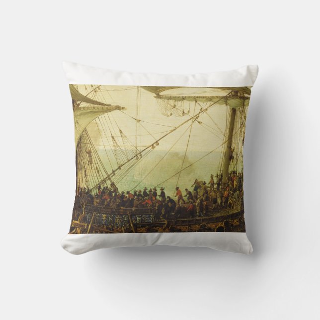Coussin Embarquement de l'Électeur palatin  (Recto)