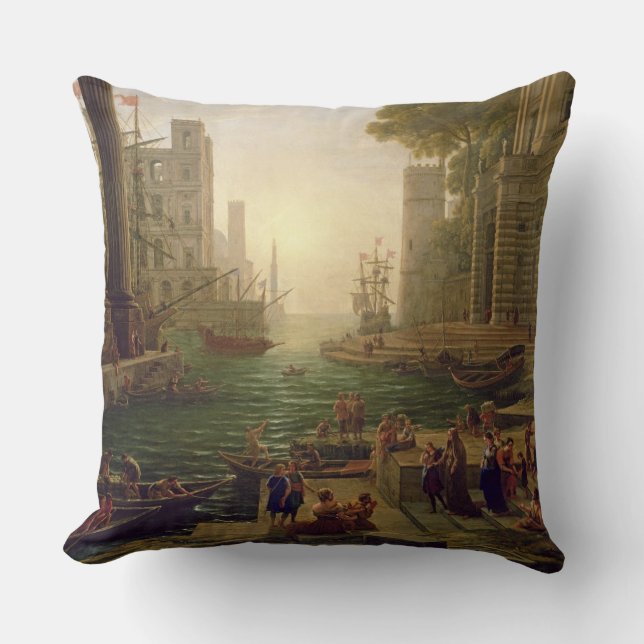 Coussin Embarquement de St Paula Romana chez Ostia, (Recto)