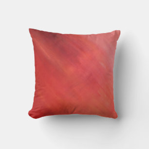 Coussin Ember Glow Haze rouge peinture acrylique lancer or