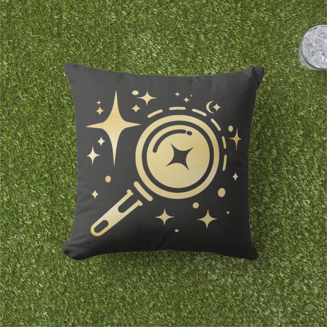 Coussin emblème AI Étincelles, phare de l'ère numérique (Herbe)