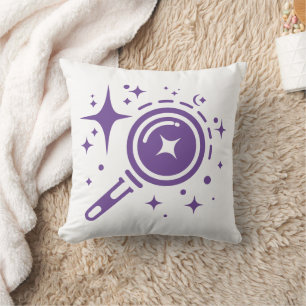 Coussin emblème AI Twinkle étoiles, phare de l'ère numériq