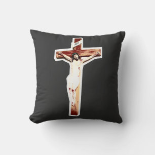 Coussin emblème chrétien Christ