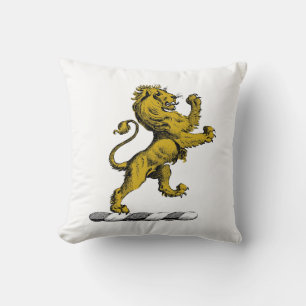 Coussin Emblème de crête de lion debout héraldique C