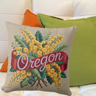 Coussin Emblème des fleurs de l'État de l'Oregon