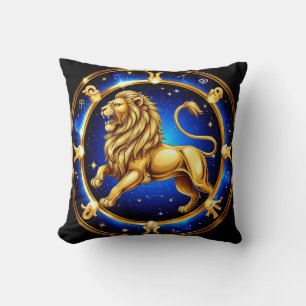 Coussin Emblème du zodiaque Lion