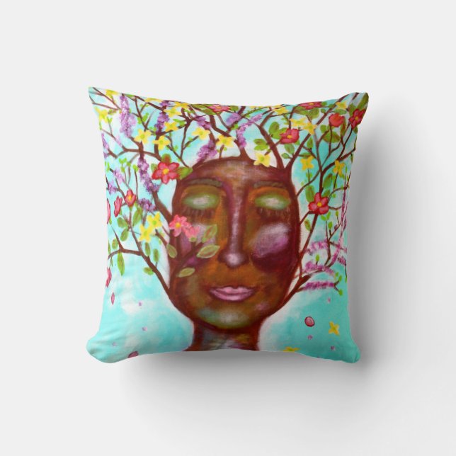 Coussin Embranchez-vous et fleurissez art (Recto)