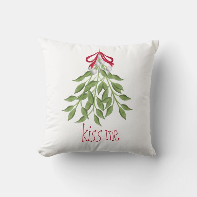 Coussin Embrasse-moi sous le gui (Recto)