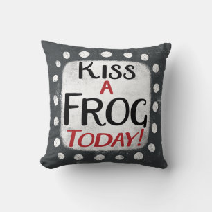 Coussin Embrasse Une Grenouille Aujourd'Hui Jeter L'Oreill