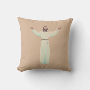 Coussin Embrassez Jésus - Jeter l'oreiller dans Tan, Chris