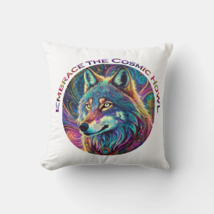 Coussin Embrassez le loup de Howl cosmique