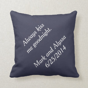 Coussin Embrassez-toujours moi bonne nuit