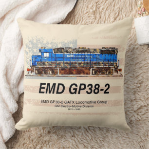 Coussin EMD GP38-2 Locomotive diesel et drapeau américain