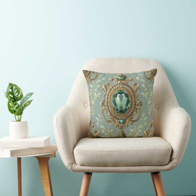 Coussin Emerald Pendentif & Gold (Chaise)