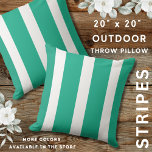 Coussin Émeraude Gras Vert Et Blanc<br><div class="desc">Ajoutez un air classique à votre décor de maison avec l'auvent rayé lancer des oreillers en vert émeraude et blanc.</div>