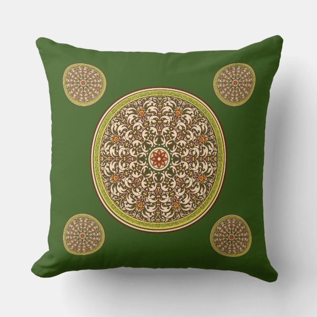Coussin Émeraude Tapisserie Jeu d'oreiller (Recto)