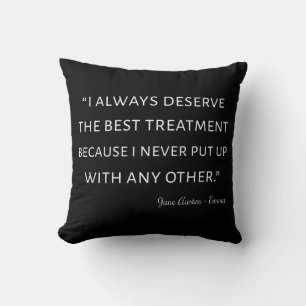 Coussin Emma By Jane Austen Quote II