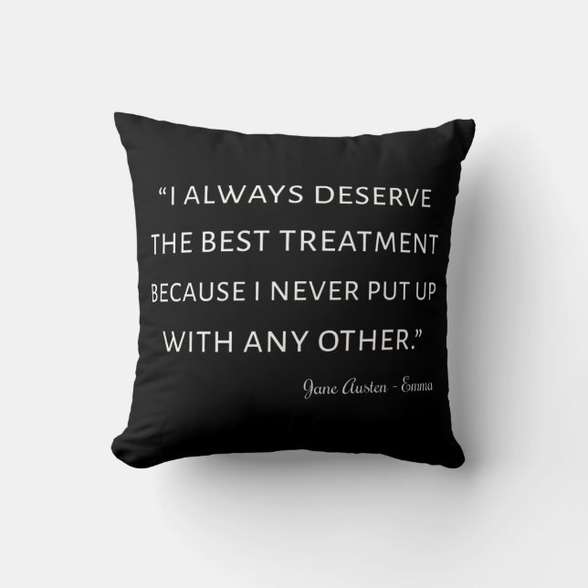 Coussin Emma By Jane Austen Quote II (Recto)
