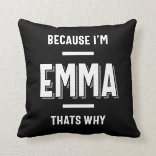 Coussin Emma Nom Femme Personnalisée Fille