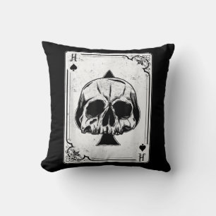 Coussin Emo Gothique Et Punk Ace de Spades Poker Jeu