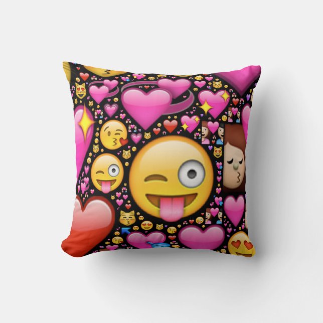 Coussin émoji d'amour (Recto)