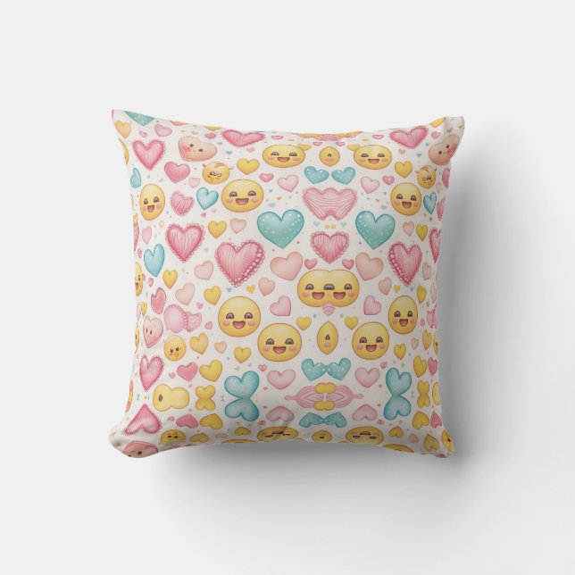 Coussin Emoji Hearts (Recto)