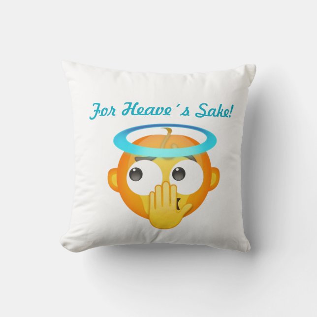 Coussin emoji Surprise angélique (Recto)