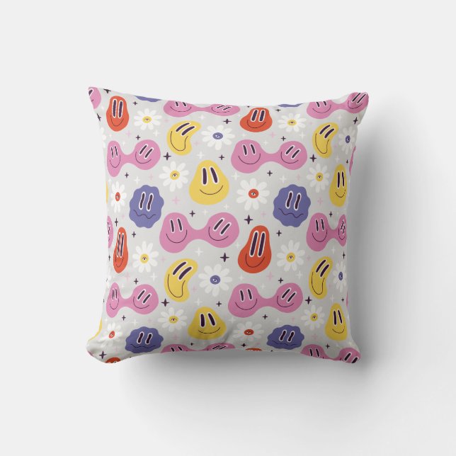 Coussin Emojis- Happy faces - Daisy (Recto)