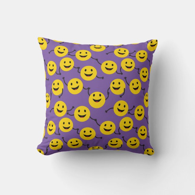 Coussin Émoticônes amicales (Recto)
