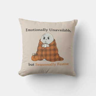 Coussin Émotionnellement indisponible mais festif saisonni