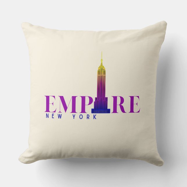 Coussin Empire State Building-New York-Vibrant  (Recto)