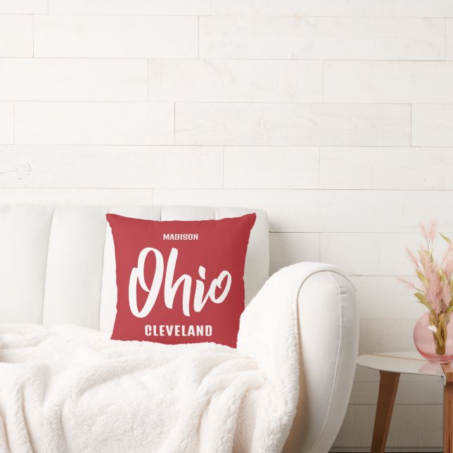 Coussin Emplacement personnalisé, nom et couleur Ohio (Canapé)