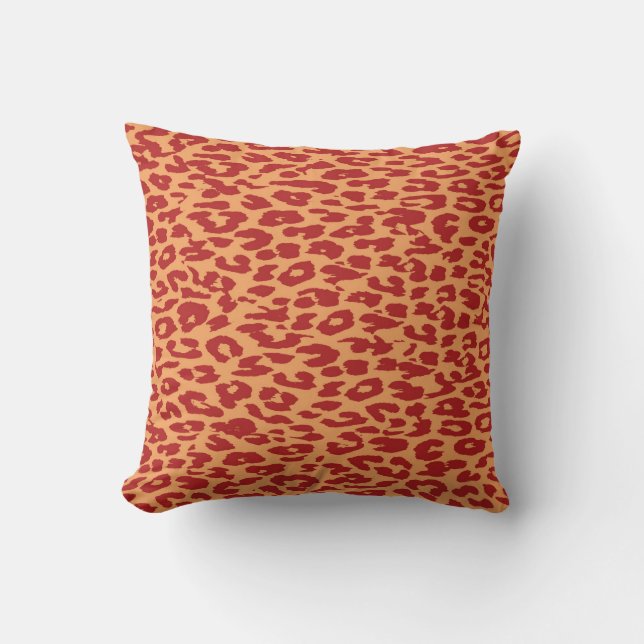 Coussin Empreinte de léopard Brown vintage (Recto)