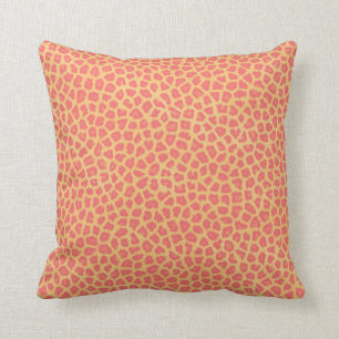 Coussin Empreinte de léopard de corail