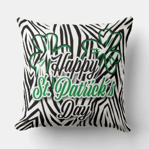 Coussin Empreinte de léopard de la Saint Patrick..