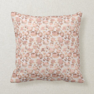 Coussin Empreinte de léopard de verre rose