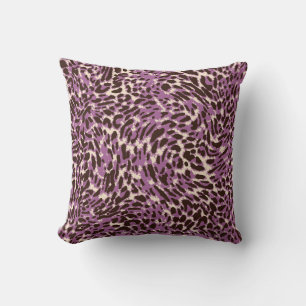 Coussin Empreinte de léopard, Motif animal classique.