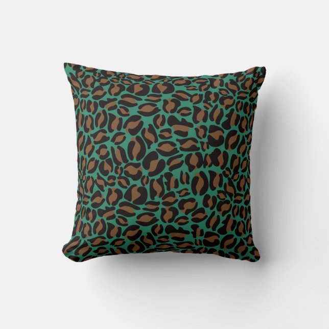 Coussin Empreinte de léopard Motif classique Jungle (Recto)