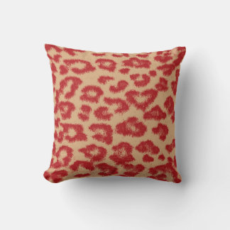Coussin Empreinte de léopard Peau Fur Brick