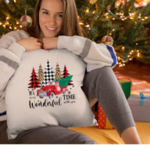 Coussin Empreinte de léopard personnalisé plaid sapin de N