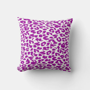 Coussin Empreinte de léopard violet Motif de bande
