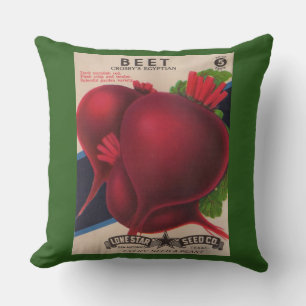 Coussin Empreinte de paquets de semences des années 1950