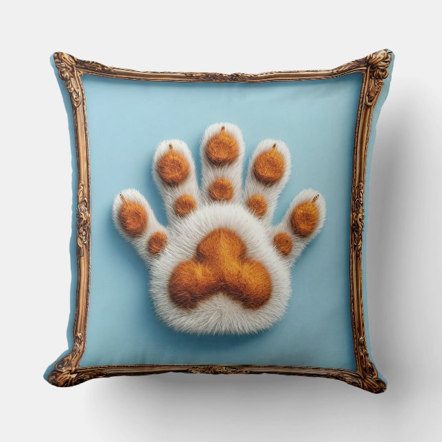 Coussin Empreinte de patte d'animal (Recto)