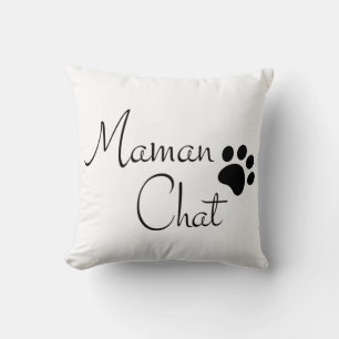 Coussin Empreinte de patte de chat Maman