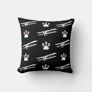 Coussin Empreinte de patte et avion pour chien d'animaux d