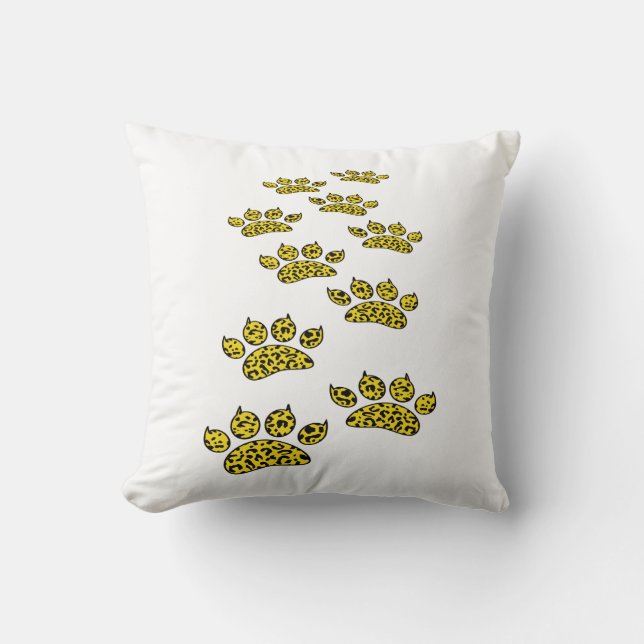Coussin Empreinte de patte léopard (Recto)