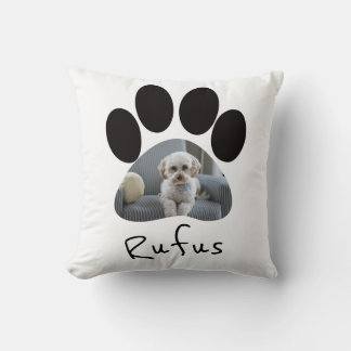 Coussin Empreinte de patte Modèle photo personnalisé anima