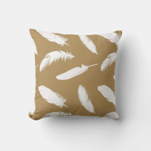 Coussin Empreinte de plumes blanches sur le chameau