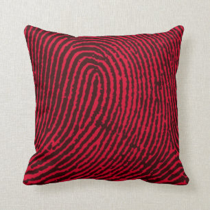 Coussin Empreinte digitale en rouge et le noir
