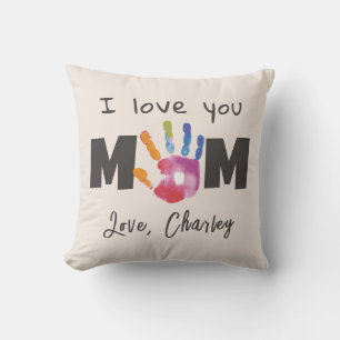 Coussin Empreinte personnalisée Amour Maman